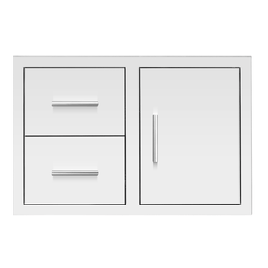 33"  2-Drawer & Access Door Combo w/ Masonry Frame Return