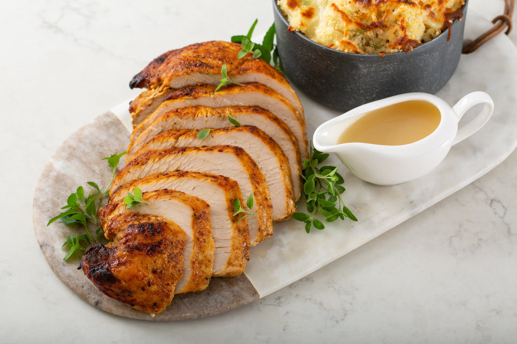 Applewood Smoked Turkey Breast with Cider Bourbon Gravy – Thanksgiving on the Grill