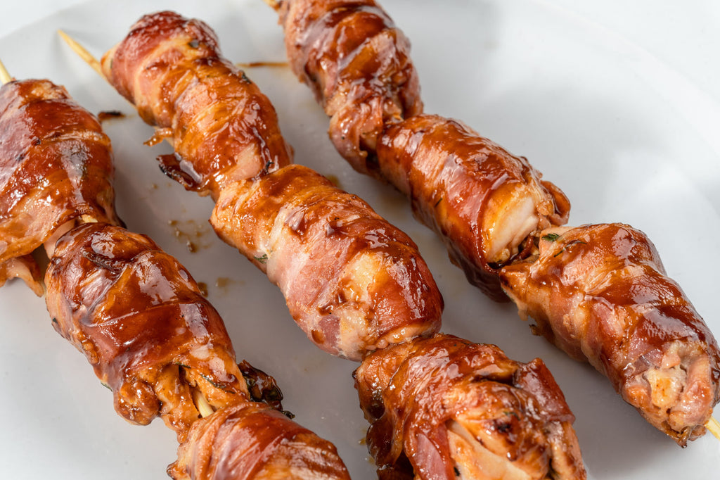 Bacon-Wrapped Grilled Chicken Skewers – Game Day Grilling Series