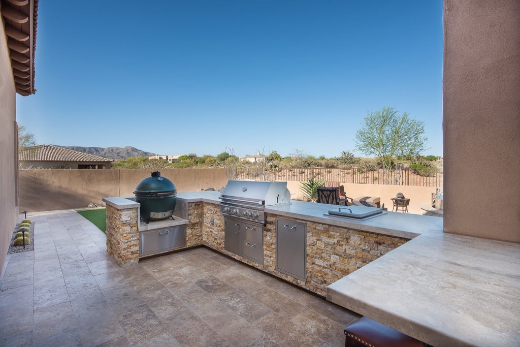 Desert Oasis and Garden, Modern Perimeter Overflow Spa & Luxury Pool, Outdoors Living in Scottsdale Arizona