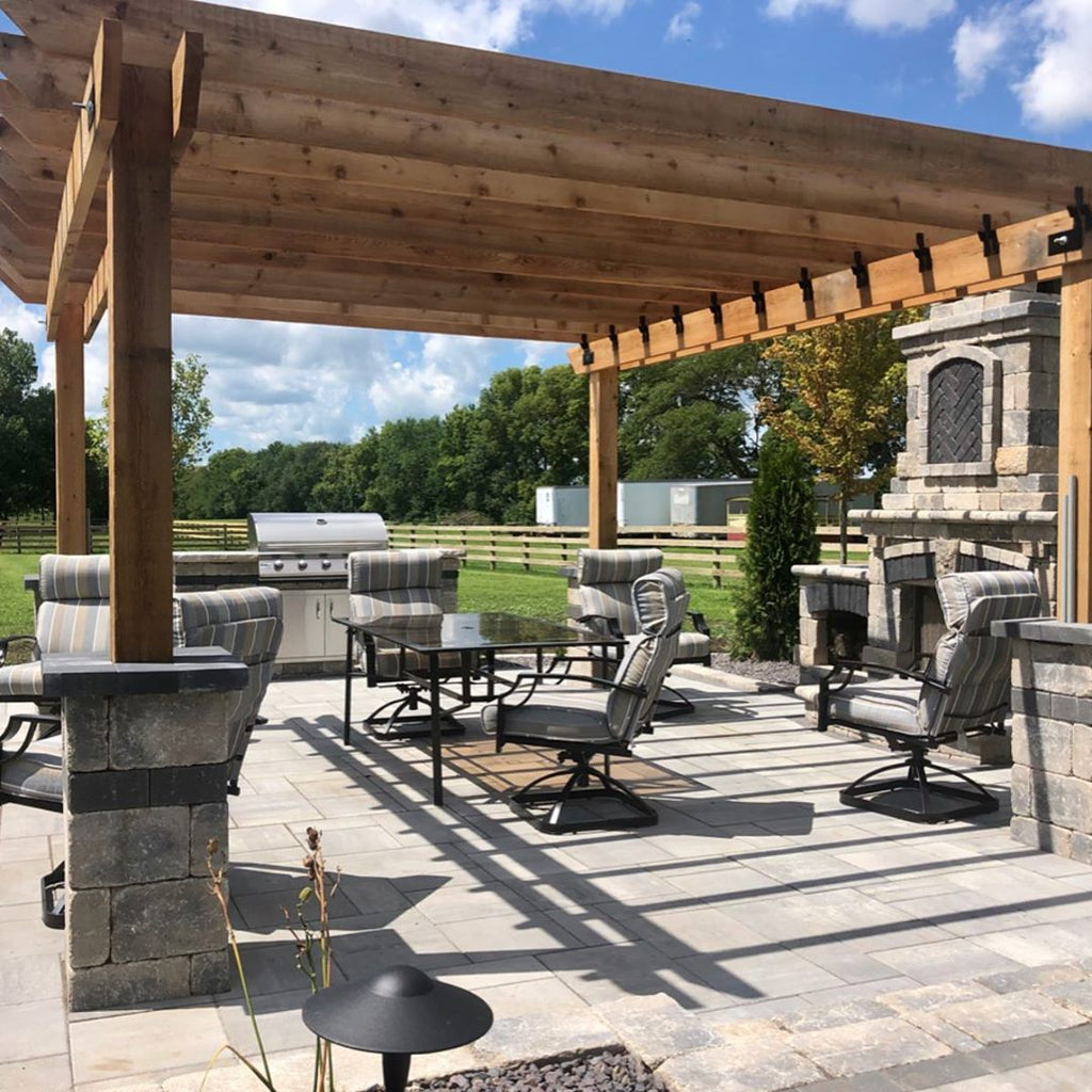 Grand and Serene, Gorgeous Pergola, Custom Stone Fireplace, Stunning Vistas in Central Illinois