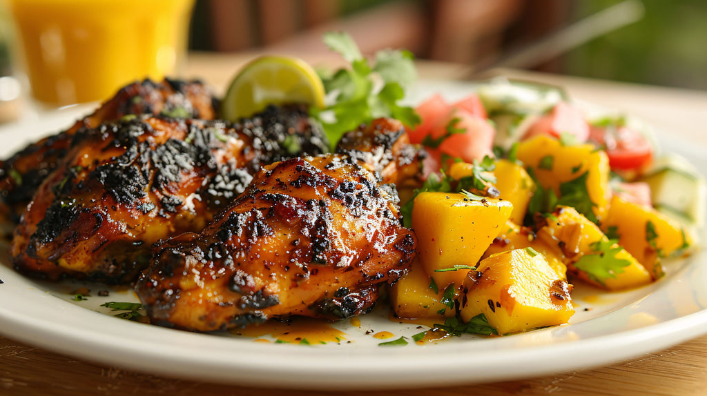 Grilled Jerk Chicken Breasts with Watermelon Salsa - Sizzling Summer Series