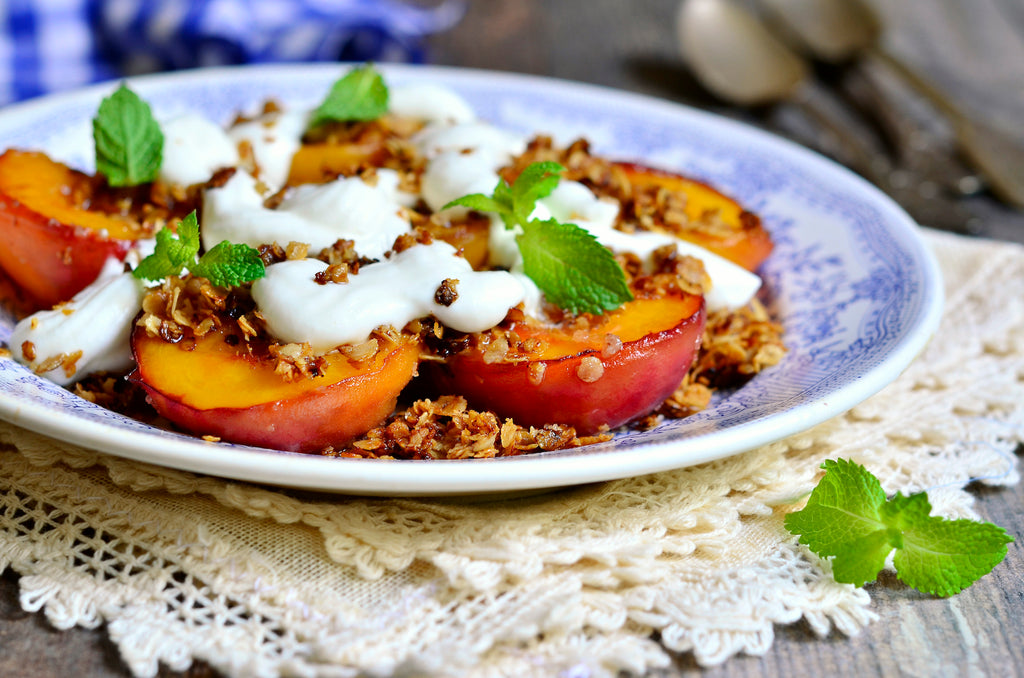 Grilled Peaches with Yogurt and Granola - The Springtime Grilling Series