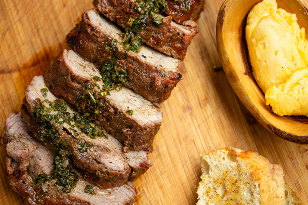 Grilled Pork Tenderloin with Cilantro Jalapeno Chimichurri – The Springtime Grilling Series