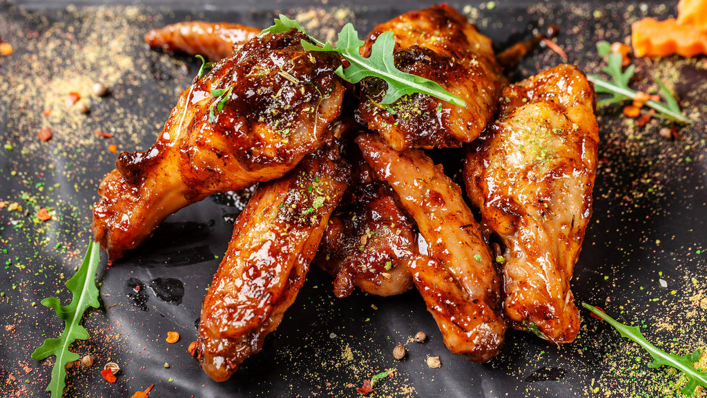 New Year’s Eve Grilled Apricot-Balsamic Chicken Wings
