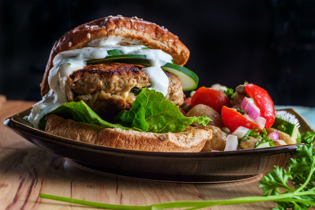Refreshing Greek Chicken Burgers – Sizzling Summer Series