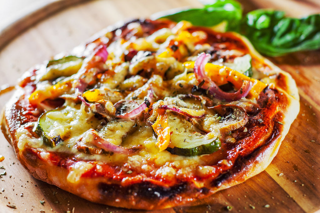 Roasted Red Pepper & Olive Pizza on the Grill