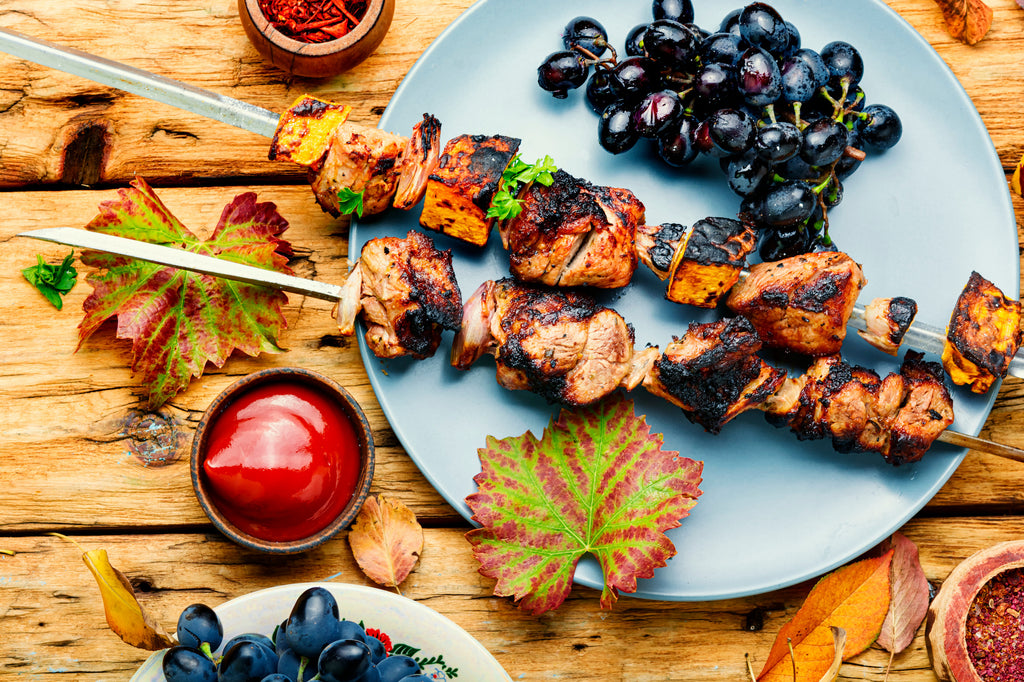 Spicy Grilled Pork & Grape Kebabs – Autumn Grilling Series