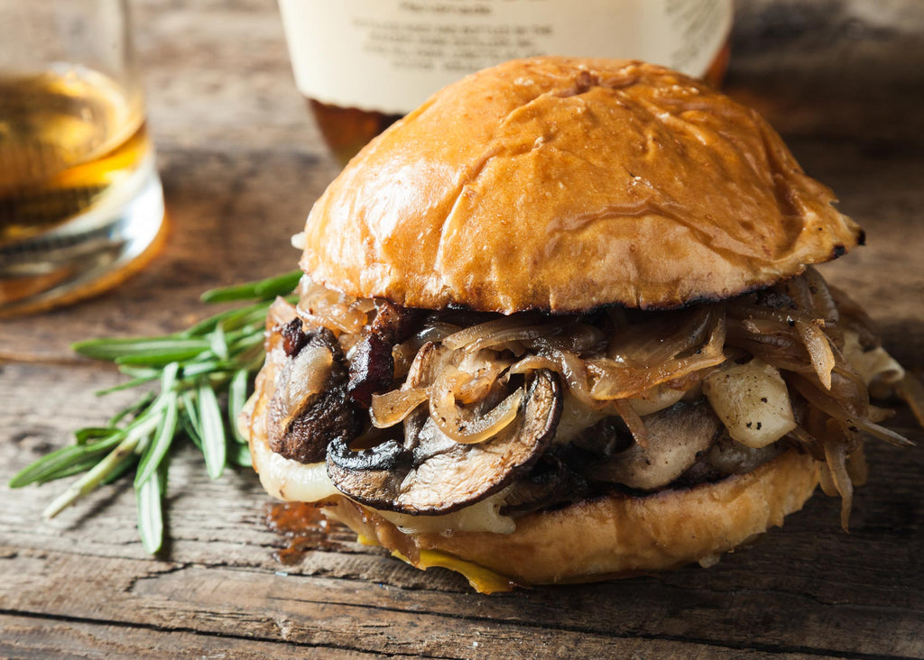 Wild Mushroom & Cheddar Burger – Grillsanity!