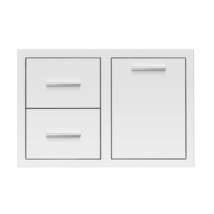 33" 2-Drawer & Trash or LP Tank Pullout Drawer Combo