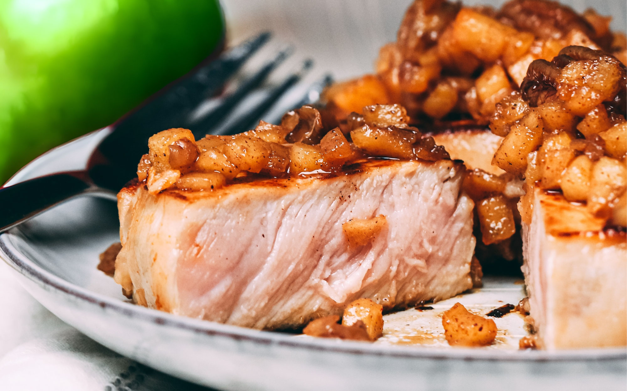 Grilled Pork Chops with Pineapple Granny Smith Salsa