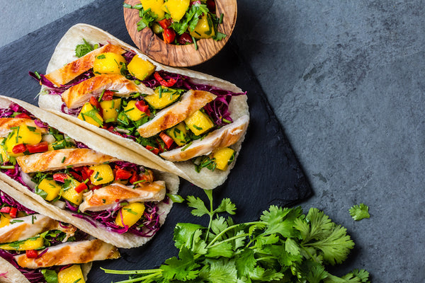 Chili-Lime Chicken Tacos with Grilled Pineapple Salsa