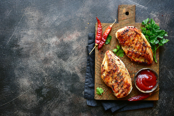 Fourth of July Glazed Chicken Breasts with Coffee BBQ Sauce