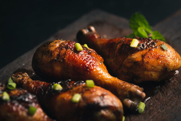 Fourth of July Grilled Chicken Drumsticks with Savory Caramel