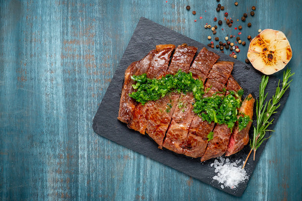 Fourth of July Grilled Rib Steaks with Chimichurri Sauce