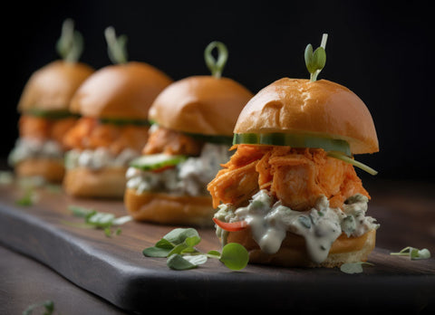Grilled Buffalo Chicken Sliders
