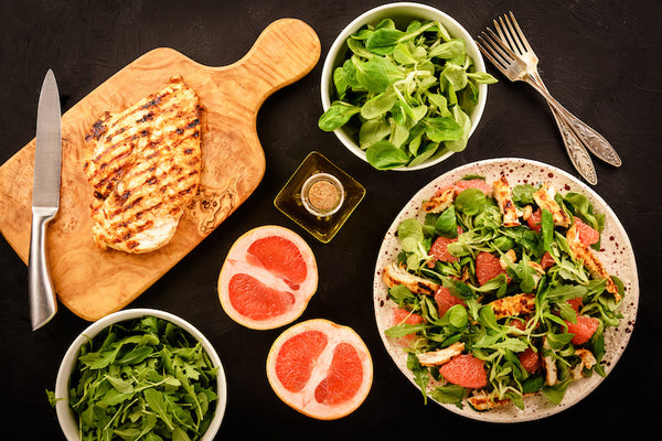 Grilled Chicken Breasts with Grapefruit Glaze
