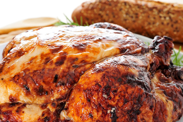 Grilled Rotisserie Turkey with Stuffing