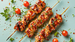 Soy-Basted Chicken Kebabs with Sesame-Citrus Sprinkle