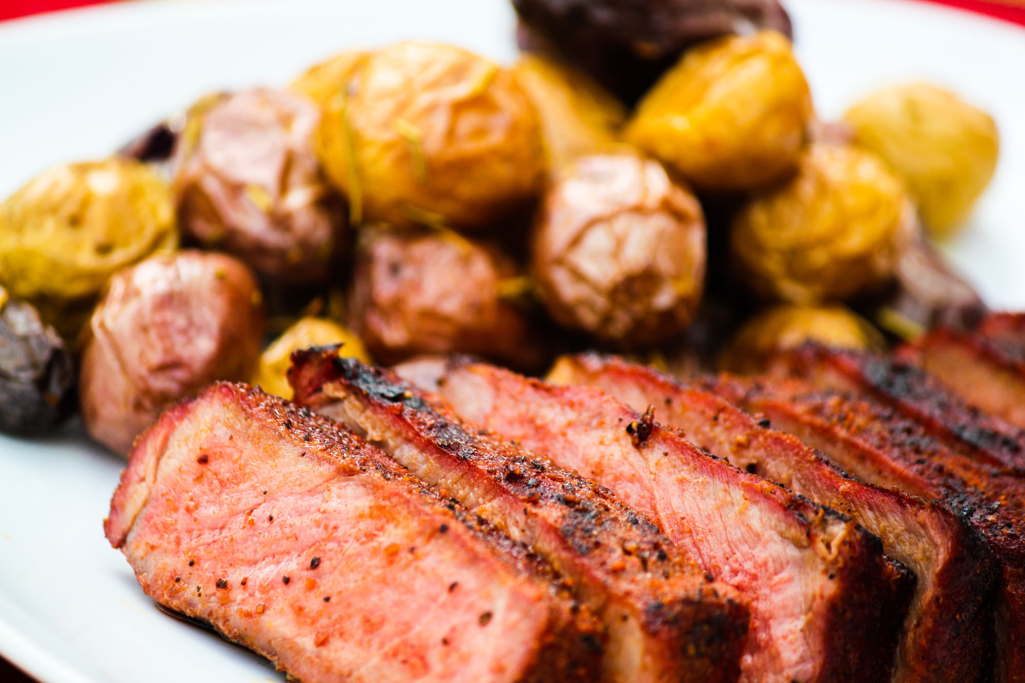 Smoked NY Strip with Reverse Sear