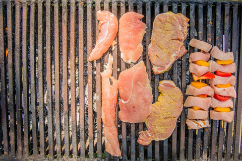 Food sticks to dirty, rusty, and broken grates